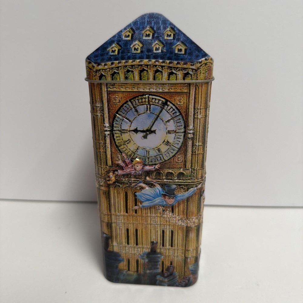 Churchill's Peter Pan‎ Money Box - Big Ben Embossed  Tin Bank
